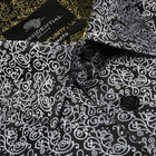 Madiba's Paisley - Black Long Sleeve Jacquard Woven Men's Shirt