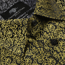 Madiba's Paisley - Gold Long Sleeve Jacquard Woven Men's Shirt