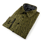 Madiba's Paisley - Gold Long Sleeve Jacquard Woven Men's Shirt