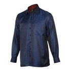 Madiba's Paisley - Blue Long Sleeve Jacquard Woven Men's Shirt