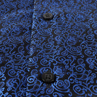 Madiba's Paisley - Blue Long Sleeve Jacquard Woven Men's Shirt
