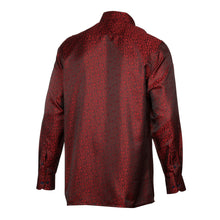Madiba's Paisley - Red Long Sleeve Jacquard Woven Men's Shirt