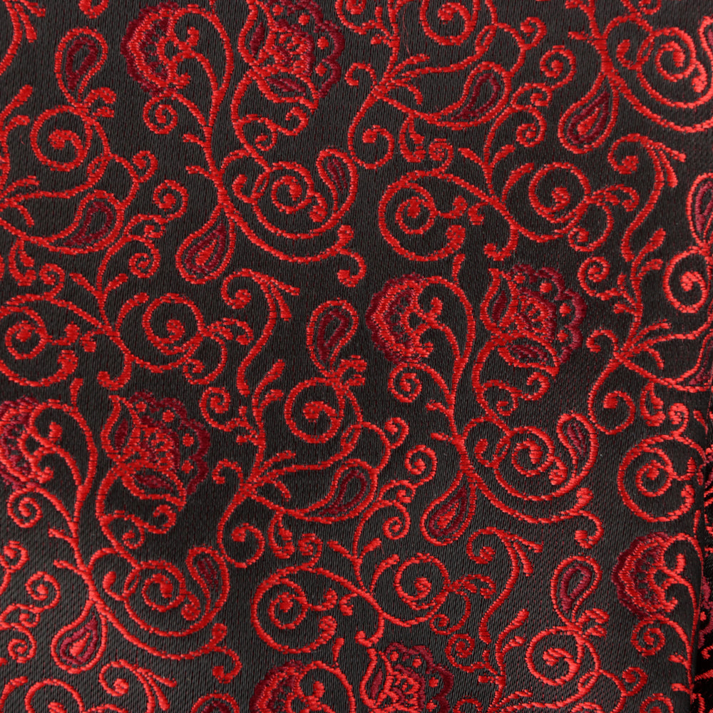 Madiba's Paisley - Red Long Sleeve Jacquard Woven Men's Shirt