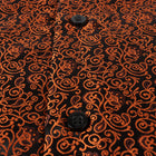 Madiba's Paisley - Orange Long Sleeve Jacquard Woven Men's Shirt