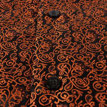 Madiba's Paisley - Orange Long Sleeve Jacquard Woven Men's Shirt