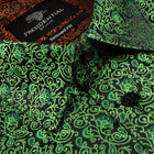 Madiba's Paisley - Green Long Sleeve Jacquard Woven Men's Shirt