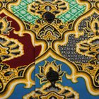 Moroccan Chess - Blue Men's Long Sleeve Cotton Printed Shirt