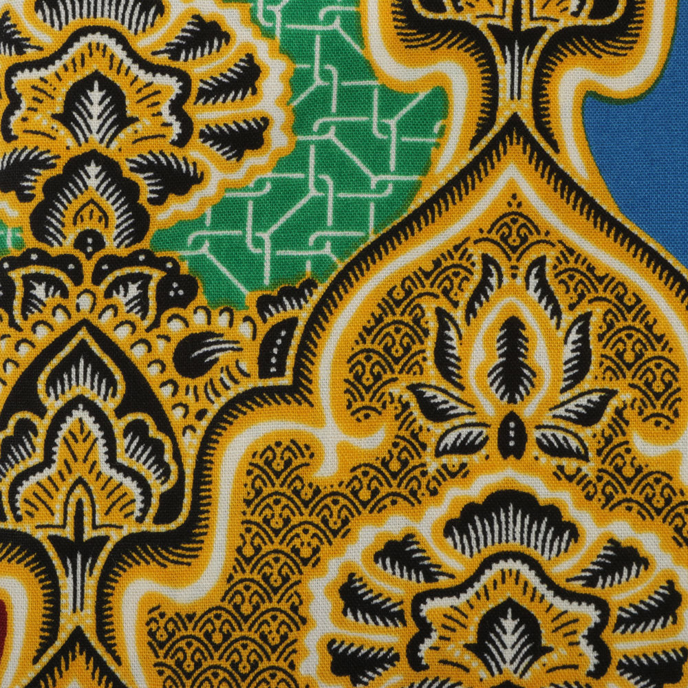 Moroccan Chess - Blue Men's Long Sleeve Cotton Printed Shirt