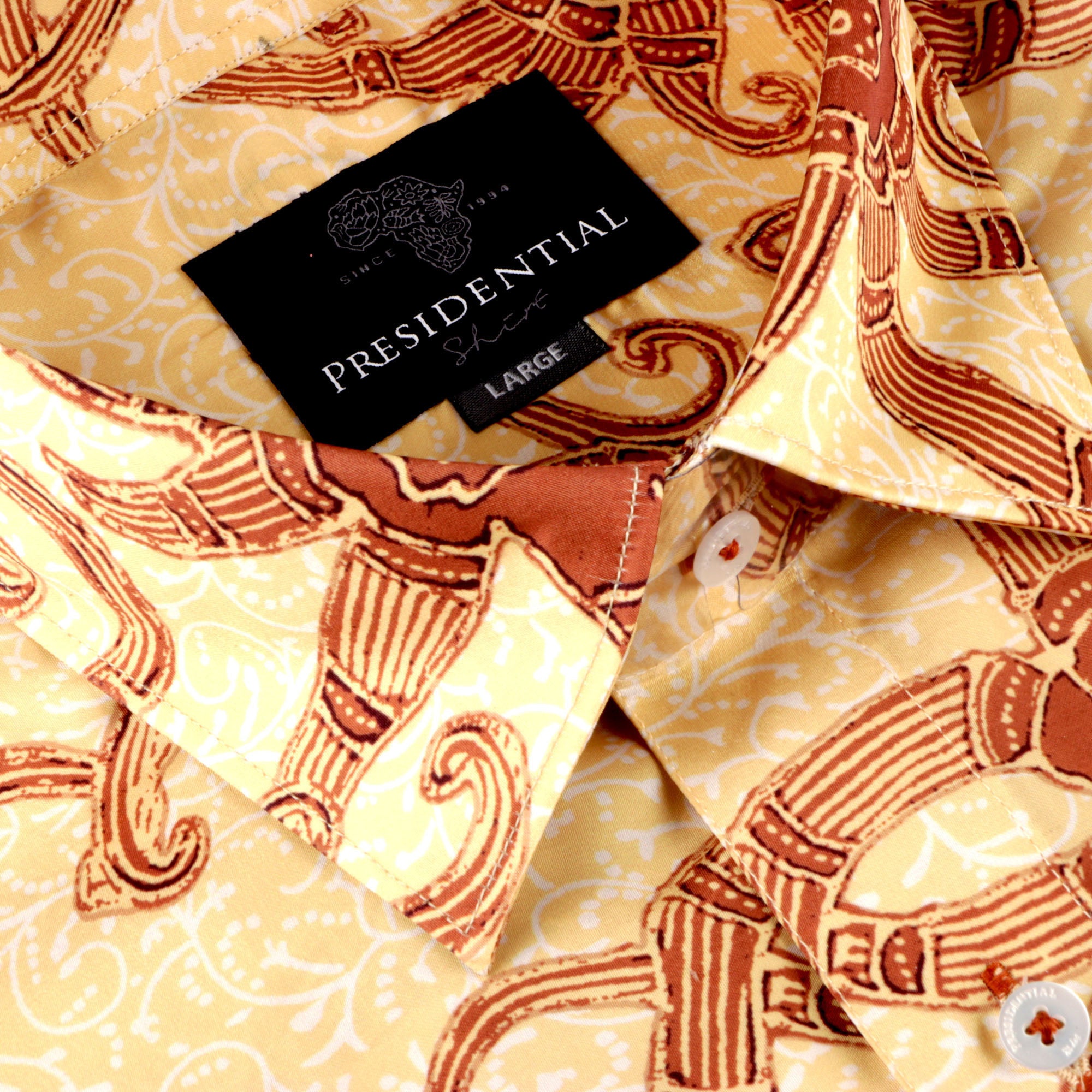 Madiba Original - Madiba's World Cup Men's Long Sleeve Cotton Printed Shirt