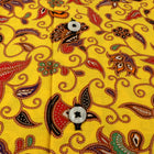 Swirling Spring Flowers - Yellow Printed Short Sleeve Men's Shirt