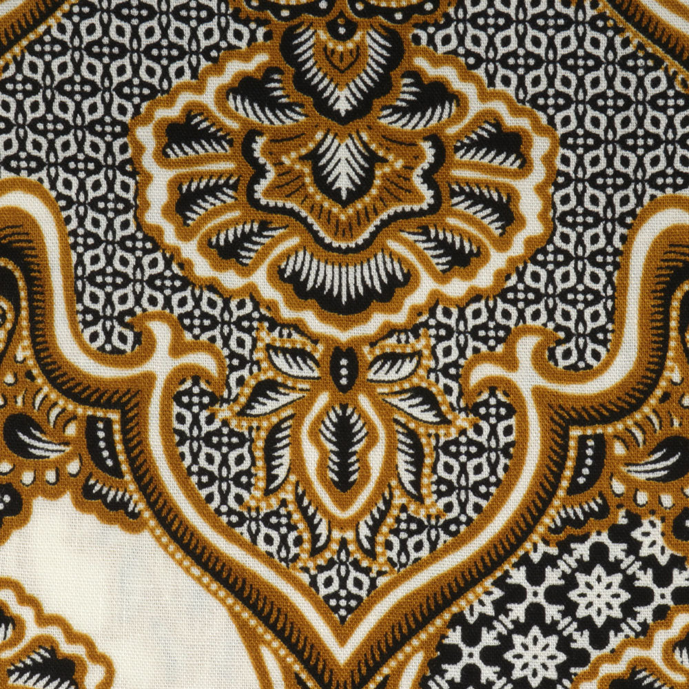 Moroccan Chess - Brown Men's Long Sleeve Cotton Printed Shirt