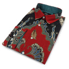 Kilimanjaro - Red Men's Long Sleeve Cotton Printed Shirt