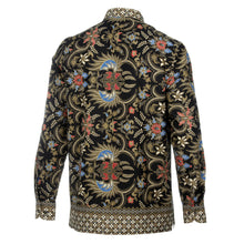 Mandela's Dream - Black Men's Long Sleeve Cotton Printed Shirt