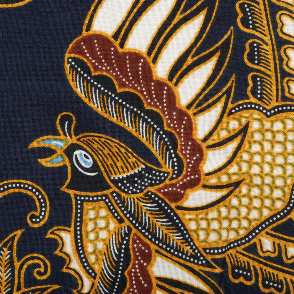 United Peacock - Blue Men's Long Sleeve Cotton Printed Shirt