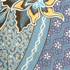 Purple Rain - Blue Men's Long Sleeve Cotton Printed Shirt