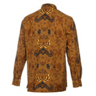 Brown Sensation - Brown Men's Long Sleeve Cotton Printed Shirt