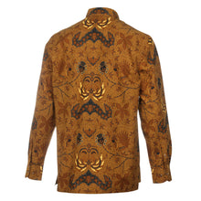 Brown Sensation - Brown Men's Long Sleeve Cotton Printed Shirt