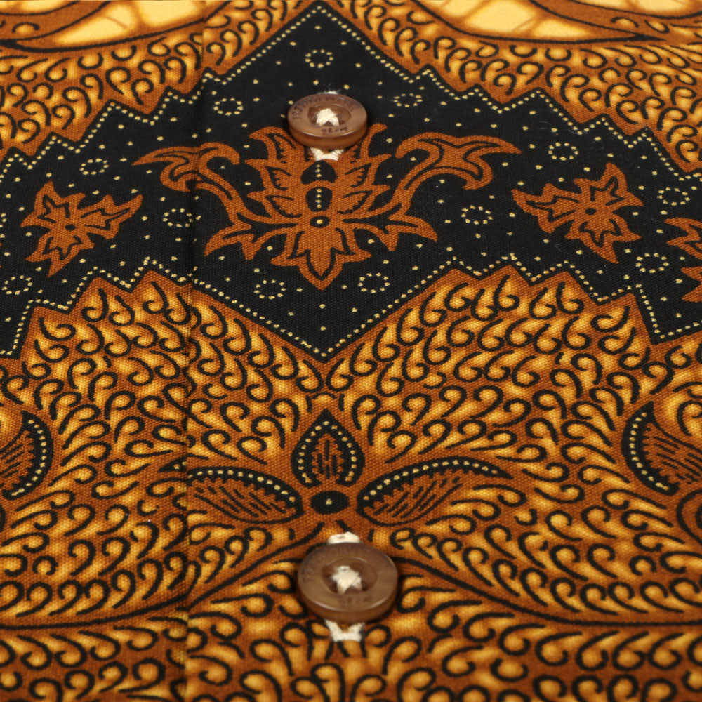 Brown Sensation - Brown Men's Long Sleeve Cotton Printed Shirt