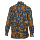 Blue Peacock - Blue Men's Long Sleeve Cotton Printed Shirt