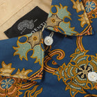 Blue Peacock - Blue Men's Long Sleeve Cotton Printed Shirt