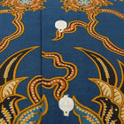 Blue Peacock - Blue Men's Long Sleeve Cotton Printed Shirt