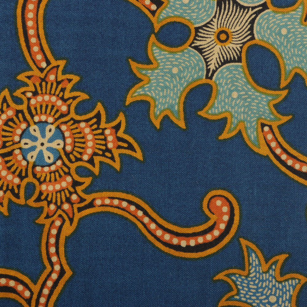 Blue Peacock - Blue Men's Long Sleeve Cotton Printed Shirt