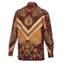 Red Magic - Red Men's Long Sleeve Cotton Printed Shirt