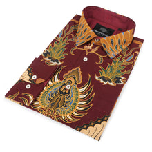 Red Magic - Red Men's Long Sleeve Cotton Printed Shirt