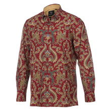 Inspiration - Red Men's Long Sleeve Cotton Printed Shirt