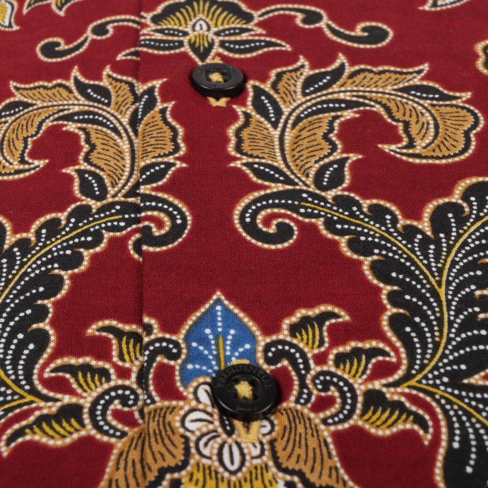 Inspiration - Red Men's Long Sleeve Cotton Printed Shirt