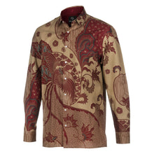 Majestic Bird - Red Men's Long Sleeve Cotton Printed Shirt