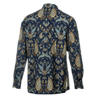 Tradition - Blue Men's Long Sleeve Cotton Printed Shirt