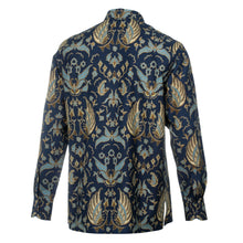 Tradition - Blue Men's Long Sleeve Cotton Printed Shirt
