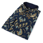Tradition - Blue Men's Long Sleeve Cotton Printed Shirt