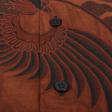 Bearded Iris - Brown Men's Long Sleeve Cotton Printed Shirt