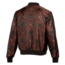 Men’s Brown Jacquard Woven Bomber Jacket – Stylish Outerwear