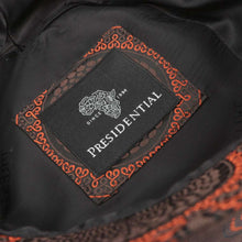 Men's Bucket Hat, Jacquard Woven Satin - African Circle Large, Brown