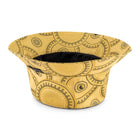 Men's Bucket Hat, Jacquard Woven Satin - African Circle Large, Gold