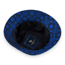 Men's Bucket Hat, Jacquard Woven Satin - African Circle, Navy