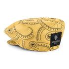 Men’s Ivy Cap, Classic Flat Cap Style, Jacquard Woven Satin - African Circle large, Gold