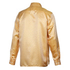 Paisley Fish - Gold Long Sleeve Jacquard Woven Men's Shirt