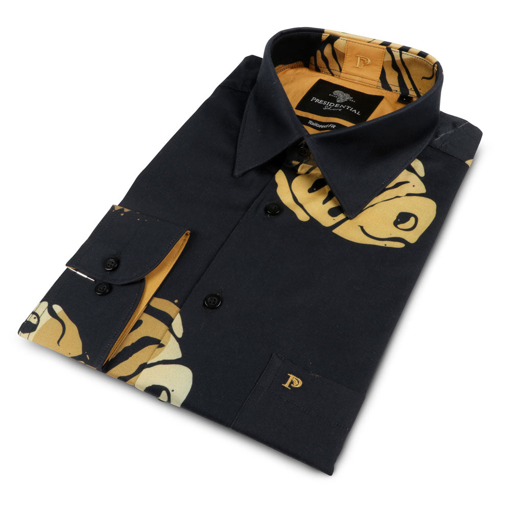 Big Fish - Men's Long Sleeve Cotton Printed Shirt