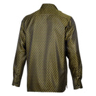 Paisley Fish - Black Long Sleeve Jacquard Woven Men's Shirt
