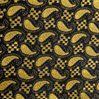 Paisley Fish - Black Long Sleeve Jacquard Woven Men's Shirt