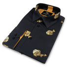 Small Fish - Men's Long Sleeve Cotton Printed Shirt