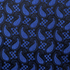 Paisley Fish - Royal Blue Long Sleeve Jacquard Woven Men's Shirt