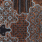 Organic Patchwork - Brown Men's Long Sleeve Cotton Printed Shirt