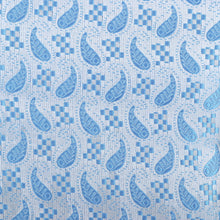 Paisley Fish - Blue Long Sleeve Jacquard Woven Men's Shirt