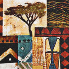 African Tree - Brown Men's Long Sleeve Cotton Printed Shirt