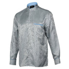 King Classic - Silver Long Sleeve Jacquard Woven Men's Shirt